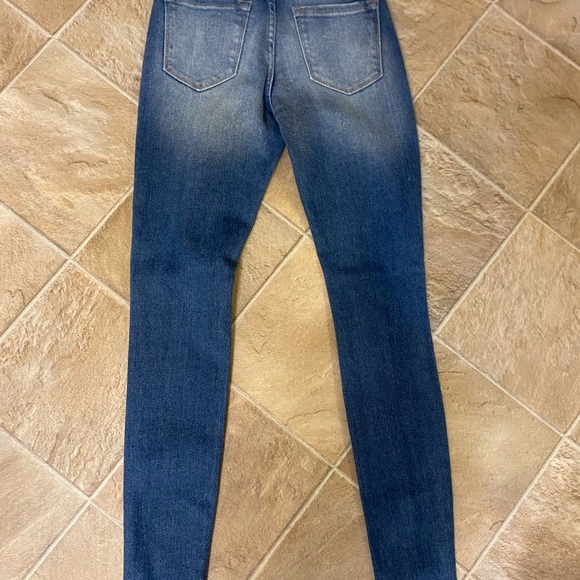 KanCan Distressed Medium Blue Skinny Jeans - Picture 3 of 5